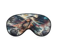 Native Indian U.S. Beauty Sleep Mask Eye Cover for Sleeping Men Women Light Blocking Travel Blindfold