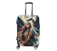 Native Indian U.S. Beauty Suitcase Cover Travel Luggage Protector Elastic Washable Baggage Covers Fits 19-32 Inch