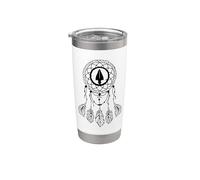 Native Indian Western Bow Buffalo Animals Shaman Stainless Steel Insulated Tumbler