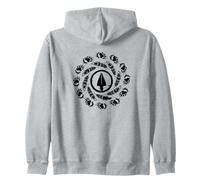 Native Indian Western bow buffalo animals shaman Zip Hoodie