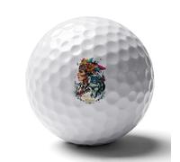 Native Indian Wolf Head Women Flower Standard Golf Balls Professional Gift for Boyfriend Father Husband Son