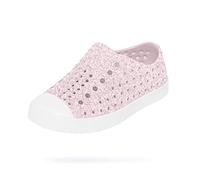 Native Kids Shoes Girl's Jefferson Bling Glitter (Little Kid) Milk Pink Bling/Shell White 5 Big Kid