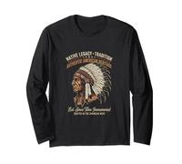 Native Legacy Tee Authentic American Heritage Graphic Long Sleeve T-Shirt