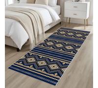 Native N Runner Rug 60x90 cm Washable Tribal Ethnic NonSlip Runner for Hallways Soft Aztec Geometry Carpet for Entryway Indoor Kitchen & Bedroom Decor