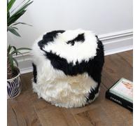 Native Natural Black & White Filled Sheepskin Pouffe