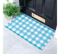 Native Natural Blue Gingham Doormat (70 X 40Cm)