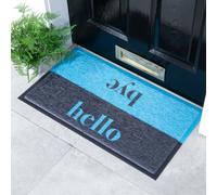 Native Natural Blue Hello Bye Doormat (70 X 40Cm)