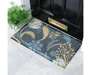 Native Natural Blue William Morris Pattern Doormat (70 X 40Cm)