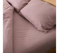 Native Natural Blush Pink Single 100% Linen Fitted Sheet (90X190Cm)