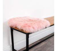 Native Natural Blush Pink Square Sheepskin Chair Pad | Size: 35 cm x 35 cm Native Natural Pink 35 cm x 35 cm