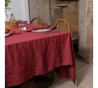 Native Natural Brick Red Pure Linen Tablecloth