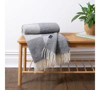 Native Natural Checkerboard Grey Wool Blanket | Size: Large Native Natural Grey Large