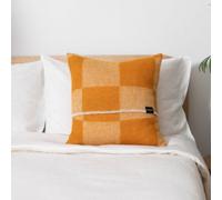 Native Natural Checkerboard Orange Wool Cushion 45X45Cm