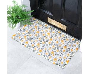 Native Natural Daffodil Pattern Doormat (70 X 40Cm)