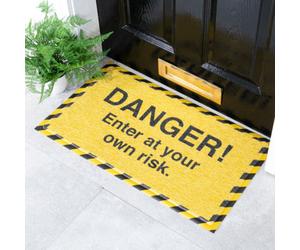 Native Natural Danger Enter At Your Own Risk Doormat (70 X 40Cm)