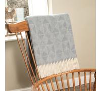 Native Natural Diamond Pattern Blue Wool Blanket | Size: Double Native Natural Blue Double