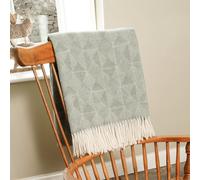 Native Natural Diamond Pattern Green Wool Blanket | Size: Double Native Natural Green Double