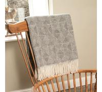 Native Natural Diamond Pattern Grey Wool Blanket | Size: Double Native Natural Grey Double