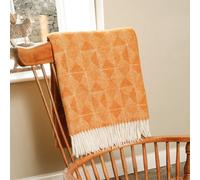 Native Natural Diamond Pattern Mustard Wool Blanket