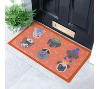 Native Natural Dogs With Hats Doormat (70 X 40Cm)