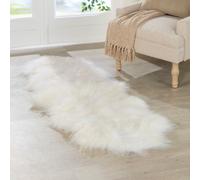 Native Natural Double Ivory White Icelandic Sheepskin Rug