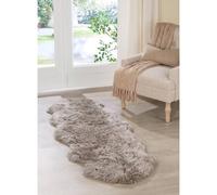 Native Natural Double Sheepskin Rug in Stone | Size: 60 cm x 240 cm Native Natural Stone 60 cm x 240 cm