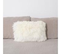 Native Natural Double Sided Ivory White Sheepskin Cushion 30X50Cm