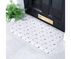 Native Natural Flock Of Birds Doormat (70 X 40Cm)