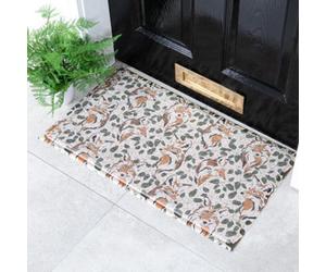 Native Natural Foxes Bush Pattern Doormat (70 X 40Cm)
