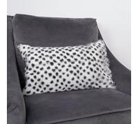 Native Natural Genuine Black Dot Goatskin Print Cushion