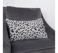 Native Natural Genuine Grey Leopard Goatskin Print Cushion