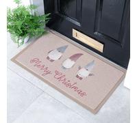 Native Natural Gnome Merry Christmas Outdoor Doormat 70 X 40Cm