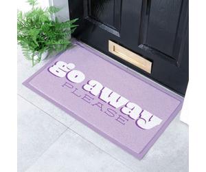 Native Natural Go Away Please Lilac Indoor & Outdoor Doormat - 70X40Cm
