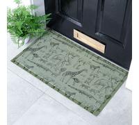 Native Natural Green African Animals Indoor & Outdoor Doormat - 70X40Cm