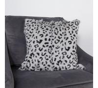 Native Natural Grey Leopard Goatskin Print Cushion Native Natural Grey