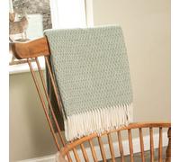 Native Natural Hoop Pattern 100% Wool Blanket