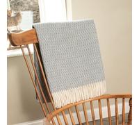 Native Natural Hoop Pattern 100% Wool Blanket