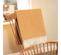 Native Natural Hoop Pattern 100% Wool Blanket