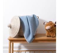Native Natural Hoop Pattern Baby Blue Wool Blanket | Size: Small Native Natural Blue Small