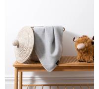 Native Natural Hoop Pattern Baby Grey Wool Blanket | Size: Small Native Natural Grey Small
