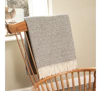 Native Natural Hoop Pattern Grey Wool Blanket | Size: Double Native Natural Grey Double