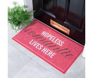 Native Natural Hopeless Romantic Lives Here Doormat (70 X 40Cm)