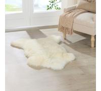 Native Natural Ivory White British Sheepskin Rug | Size: Large Native Natural Ivory Large