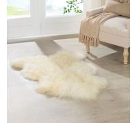 Native Natural Ivory White Curly Icelandic Sheepskin Rug | Size: Large Native Natural Ivory Large