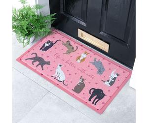 Native Natural Life Is Better With Cats Doormat (70 X 40Cm)