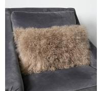 Native Natural Light Brown Curly Sheepskin Cushion 30x50cm | Size: 30x50 cm Native Natural Light Brown 30x50 cm