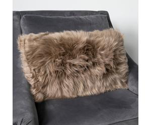 Native Natural Light Brown Long Hair Sheepskin Cushion 30x50cm | Size: 30x50 cm Native Natural Light Brown 30x50 cm