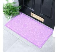 Native Natural Lilac Flower Pattern Indoor & Outdoor Doormat - 70X40Cm