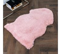 Native Natural Luxurious Pink Short Pile Sheepskin Rug