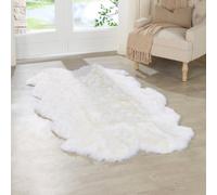 Native Natural Luxurious Quad Natural White Sheepskin Rug